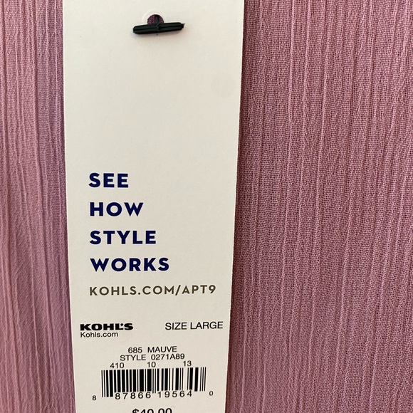 Apt. 9 Poncho Top Mauve Size L - Picture 6 of 7